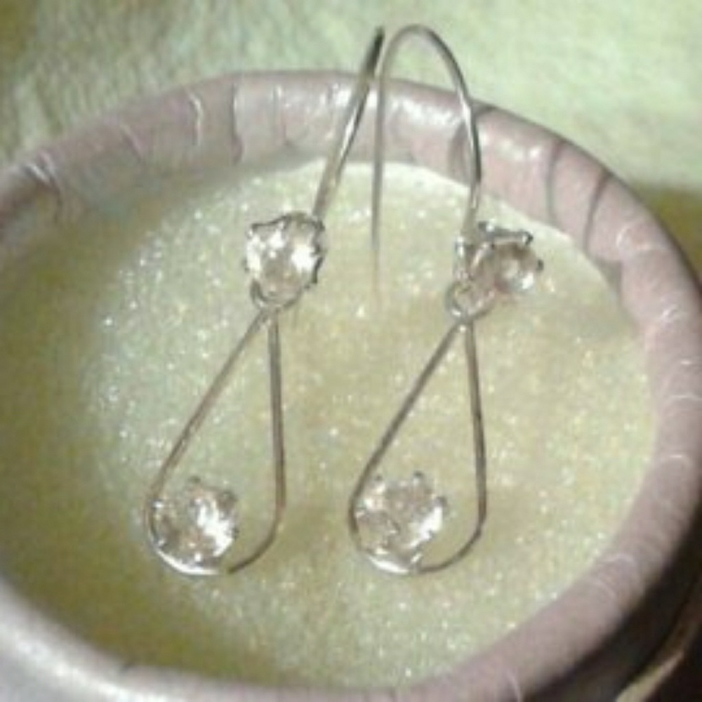 Natural Morganite Sterling Silver Earrings